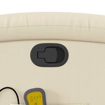 vidaXL Fauteuil de massage inclinable crème similicuir