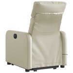 vidaXL Fauteuil inclinable de massage Crème Similicuir
