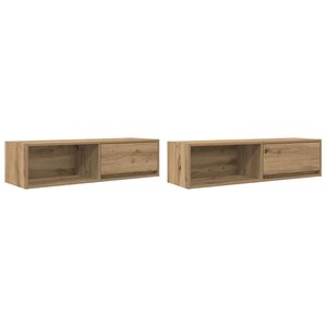 vidaXL Meubles TV 2 Pièces chêne artisanal 100x31x25 5 cm bois ingénierie