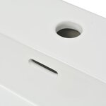vidaXL Vasque avec trou de robinet en céramique Blanc 76x42 5x14 5 cm