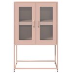 vidaXL Buffet haut rose 68x39x107 cm acier