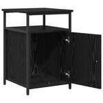 vidaXL Cabinet de chevet Chêne noir Bois d'ingénierie