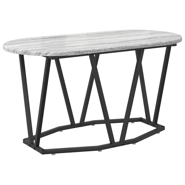 vidaXL Table basse Gris 80 x 40 x 40.5 cm Bois d'ingénierie et métal