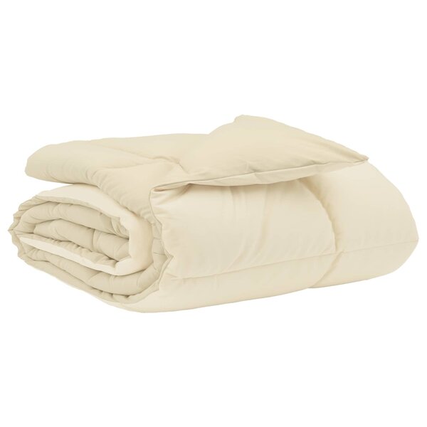 vidaXL Duvet complet toute l'année 135 x 220 cm 4 saisons Crème