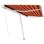 vidaXL Auvent manuel rétractable sur pied 400x350 cm Orange et marron