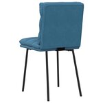 vidaXL Chaises à manger lot de 4 Bleu Velours
