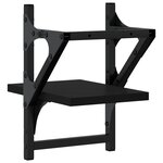 vidaXL Étagères murales avec barres 2 Pièces noir 20x25x30 cm