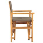 vidaXL Chaise de directeur 100  Polyester Teck Solide