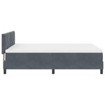 Lit à ressort avec matelas vidaXL Gris foncé 140x200 cm Velours