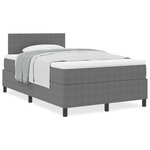 vidaXL Lit avec sommier avec matelas Gris Clair 120x200 cm Tissu velours côtelé