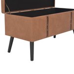 Banquette pouf tabouret meuble tabourets de rangement 3 Pièces marron synthétique 3002180