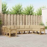 vidaXL Ensemble de canapés d'extérieur 10 Pièces Blanc et Beige