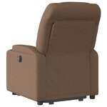 vidaXL Fauteuil inclinable Marron Tissu