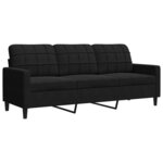 vidaXL Ensemble de canapés 2 Pièces avec coussins Noir Velours