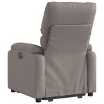 vidaXL Fauteuil inclinable électrique taupe tissu
