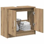vidaXL Cabinet de salle de bain Chêne artisanal 63 x 29 x 55 cm