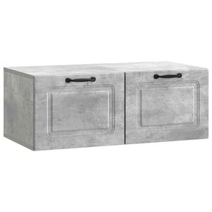 vidaXL Meuble TV mural Gris béton 78 5 x 41 x 30 cm Bois d'ingénierie