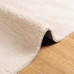 vidaXL Tapis doux à poils moyens et lavable HUARTE Beige 80 x 400 cm