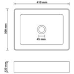 vidaXL Lavabo de luxe Rose mat 41x30x12 cm Céramique
