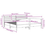 vidaXL Cadre de lit sans matelas cire marron 180x200cm bois pin massif