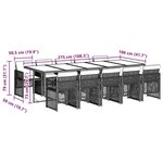 vidaXL Ensemble à manger de jardin et coussins 11 Pièces beige poly rotin