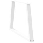 vidaXL Pieds de table à manger en forme de V  2 pièces  blanc  100 x (72-73 3) cm  acier