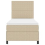 vidaXL Lit à ressort LED Gris clair et blanc 80 x 200 cm