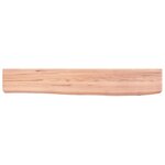vidaXL Étagère murale marron clair 60x10x6 cm bois chêne massif traité