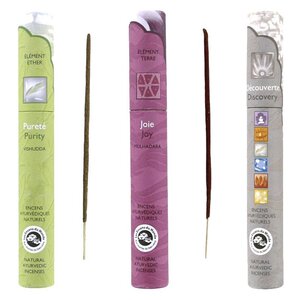 Kit d'Encens ayurvédique - Joie  Pureté  Découverte