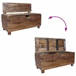 vidaXL Banc bois massif d'acajou 86x40x60 cm