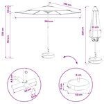 vidaXL Parasol de jardin avec base 300 x 300 cm Polyester