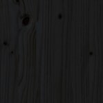 vidaXL Cadre de lit sans matelas noir bois massif