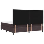 vidaXL Lit à ressorts avec matelas Marron foncé 200 x 200 cm tissu