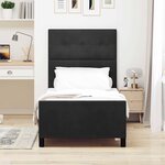 vidaXL Cadre de Lit Noir 100x200 cm Velours