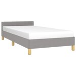 vidaXL Cadre de lit sans matelas gris clair 80x200 cm tissu