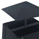 vidaXL Foyer Noir 35x35x99 cm Acier