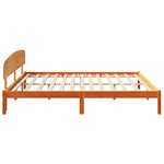 vidaXL Cadre de lit avec tête de lit Marron Ciré 200x200 cm Bois Massif Pin