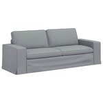 vidaXL Canapé Gris clair 222 x 80 x 82 cm tissu