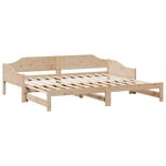 vidaXL Lit de jour et lit gigogne sans matelas 80x200 cm bois massif
