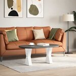 vidaXL Pieds de table basse en forme de X  2 pièces  blanc  38 x (42-43) cm  acier