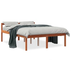 vidaXL Lit pour personne âgée sans matelas 140x190 cm bois pin massif
