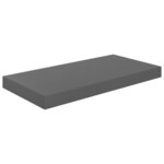 vidaXL Étagère murale flottante 4 Pièces Gris brillant 50x23x3 8 cm MDF