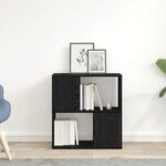 vidaXL Centre de divertissement Noir 60 x 24 x 63 cm Bois d'ingénierie