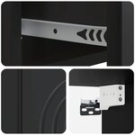 vidaXL Cabinet de chevet mural 2 Pièces Noir 33 x 34 5 x 20 cm