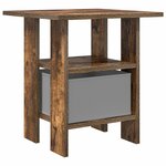 vidaXL Table de chevet Chêne fumé 41 x 40 x 45 cm Bois d'ingénierie