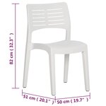 vidaXL Chaises de jardin lot de 2 Blanc Polypropylène