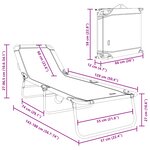 vidaXL Chaise longue pliante portable rouge en tissu Oxford 600D