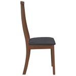 vidaXL Chaises à manger coussins 2 Pièces marron bois massif caoutchouc