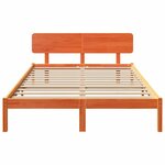 vidaXL Cadre de lit Brun cire 160 x 200 cm Bois massif en pin
