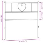 vidaXL Tête de lit métal blanc 90 cm